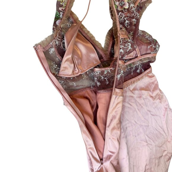 EUC! RARE! For Love and Lemons Euphoria Embroidered Floral Slip Dress Size XS - Picture 13 of 16